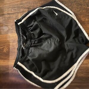 Nike Black Women's Athletic Shorts with White Piping